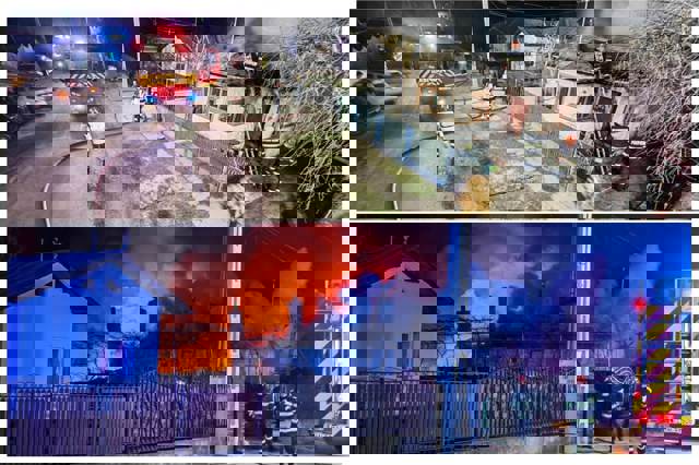 FOTO 📷 Incendiu puternic, azi-noapte, la Râfov, din cauza unui cablu defect