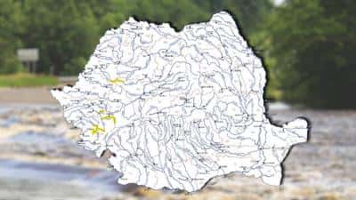 Cod galben de viituri în vestul ţării. INHGA anunţă fenomene periculoase până luni noapte