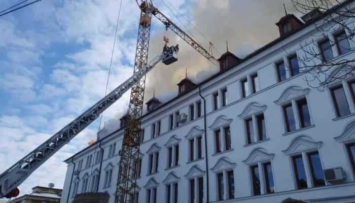 Incendiu la Palatul Administrativ din Suceava