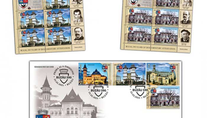 Romfilatelia dedică Buzăului o emisiune aniversară de mărci poștale