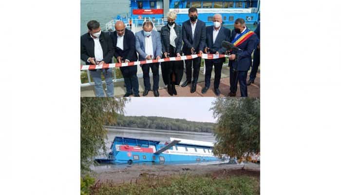 Un ponton inaugurat de Raluca Turcan în urmă cu trei săptămâni s-a scufundat parțial