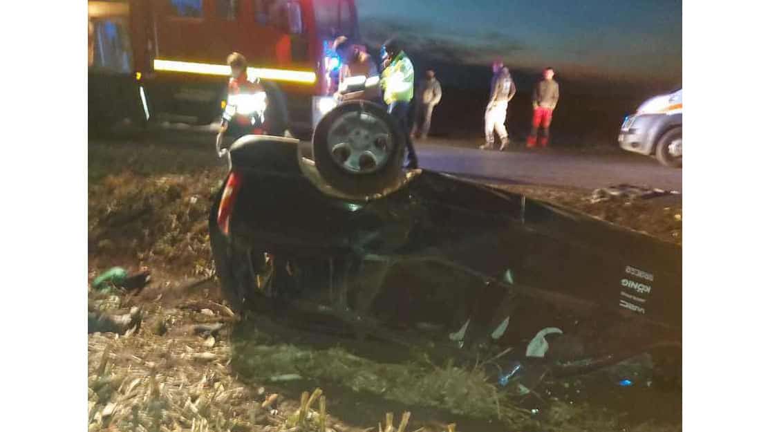 Șoferul automobilului cu migranți, care s-a răsturnat în Timiș, s-a predat la poliție 