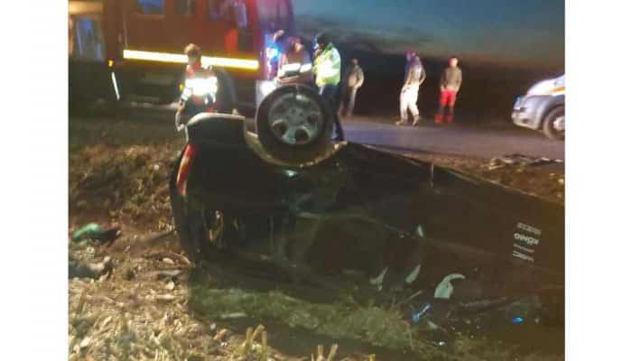 Șoferul automobilului cu migranți, care s-a răsturnat în Timiș, s-a predat la poliție 