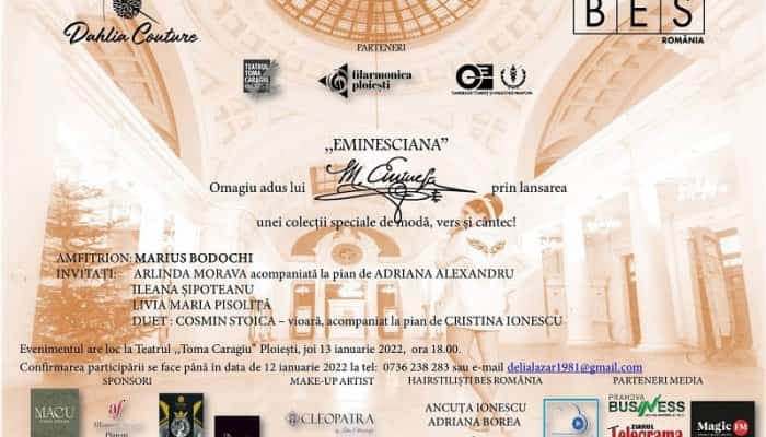 EMINESCIANA | Spectacol-eveniment, la Ploiești, la 172 de ani de la nașterea lui Mihai Eminescu
