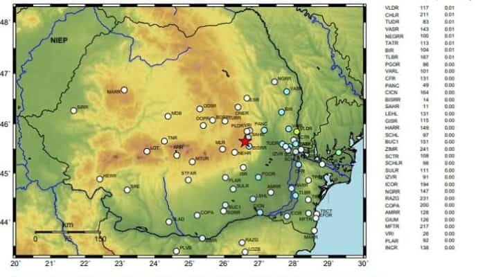 Două cutremure, inclusiv unul de aproape 4 grade, în noaptea de marți spre miercuri, în zona Vrancea