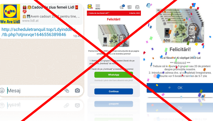 Avertisment DNSC: Sigla Lidl, folosită de escroci pentru atacuri tip phishing