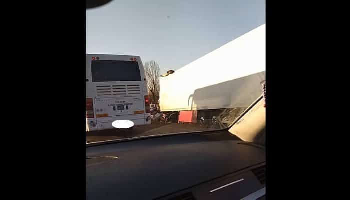 accident tir dn1 stalp