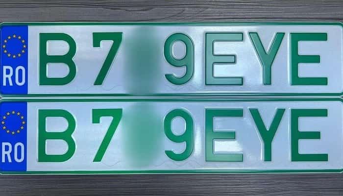 numere de înmatriculare verzi