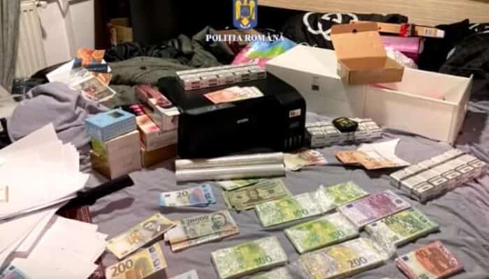 VIDEO 🎦 Trei persoane arestate și un minor sub control judiciar, după seria de percheziții la falsificatorii de bancnote