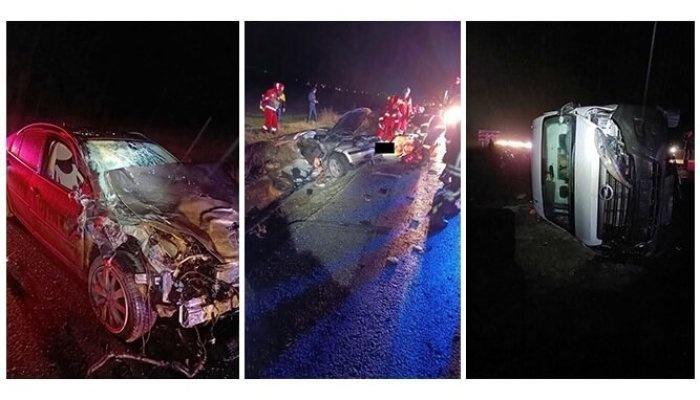 FOTO 📸 Doi morți în urma unui accident în care au fost implicate trei mașini