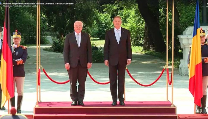 Președintele Germaniei a ajuns la București și a fost primit de Klaus Iohannis la Cotroceni