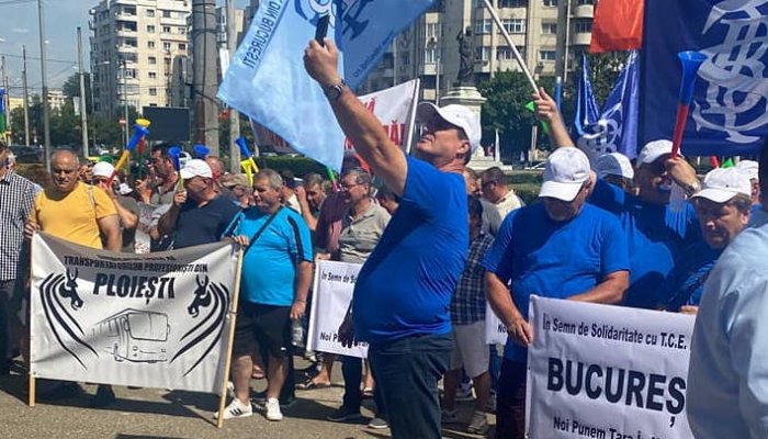 VIDEO | Protest al angajaților TCE, în centrul Ploieștiului
