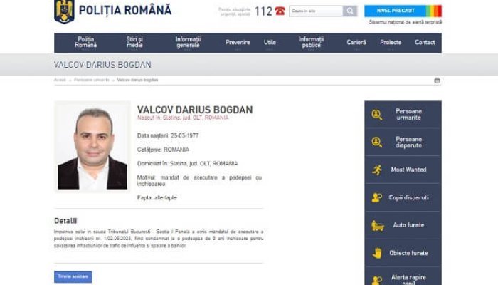 darius vâlcov italia fugar condamnare