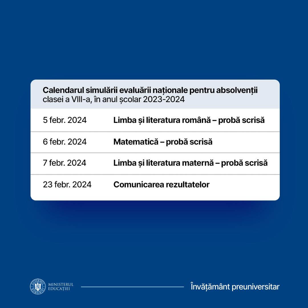 EXAMENE 2025. Calendarul simulării probelor de la Bac și Evaluarea