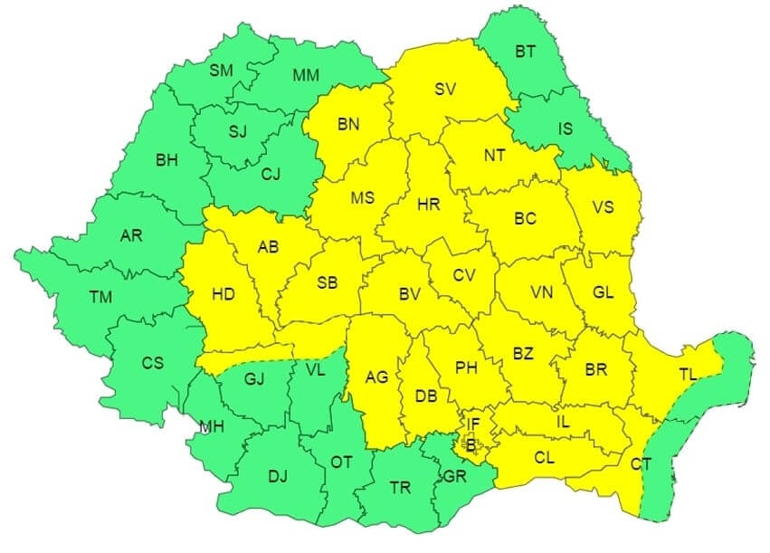 alerta meteo furtuni 21 iulie