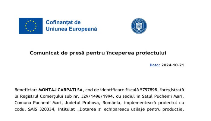 MONTAJ CARPATI SA
