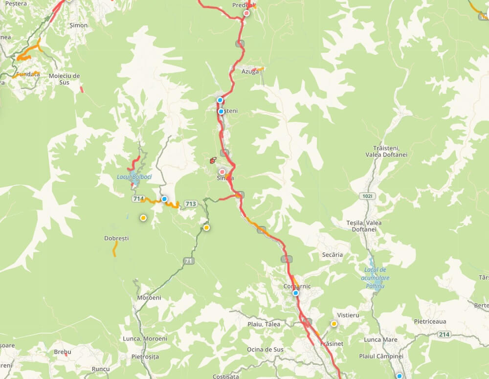 dn1 valea prahovei alerte trafic