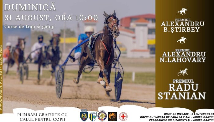 Premiul Radu Stanian, Premiul Alexandru Lahovary și Premiul Alexandru Stirbey se vor disputa duminică, la Hipodromul Ploiești