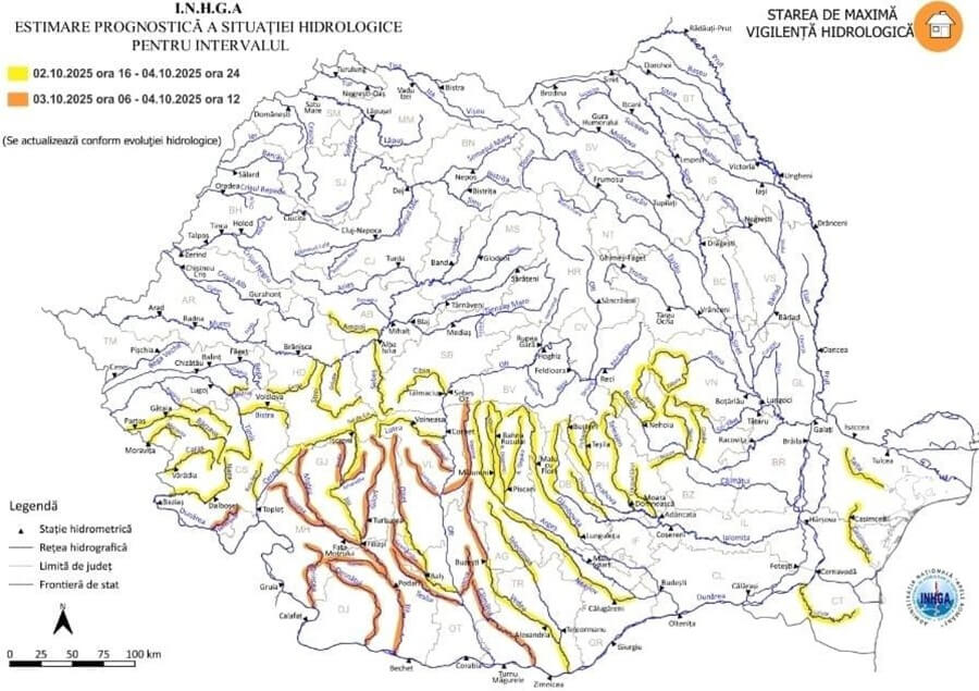 cod galben inundații