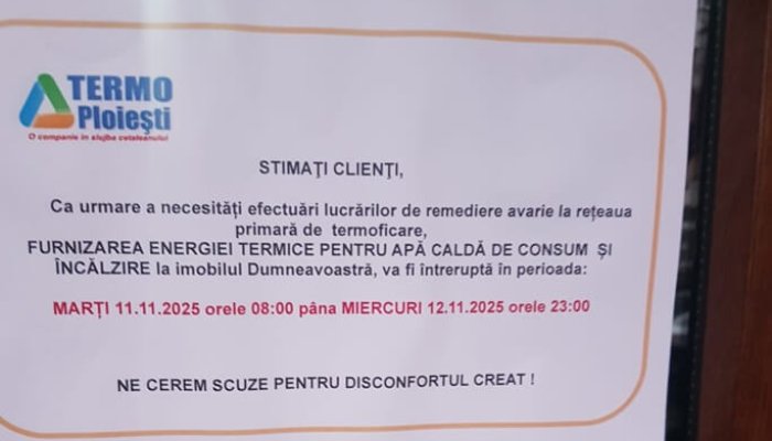 termo ploiești avarie centru