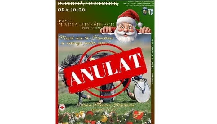 reuniune anulată hipodromul ploiești