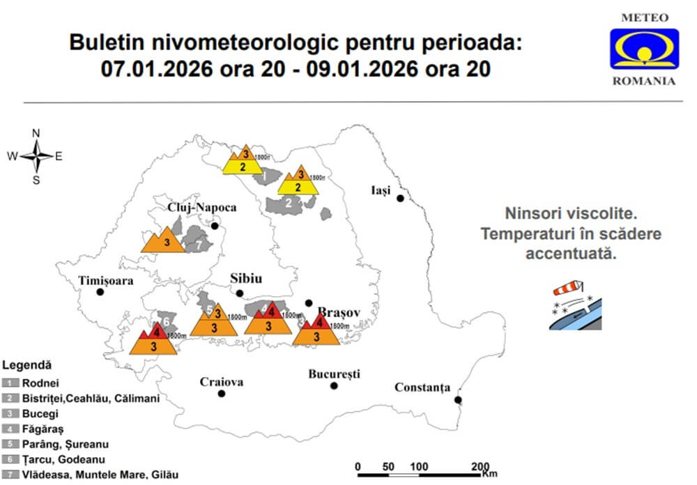alertă avalanșă meridionali
