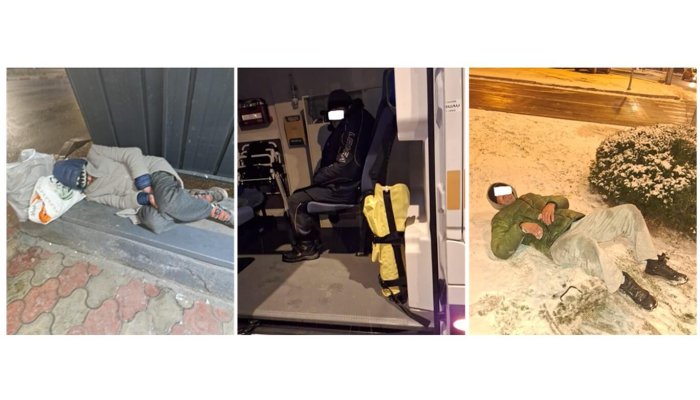 persoane fără adăpost ger