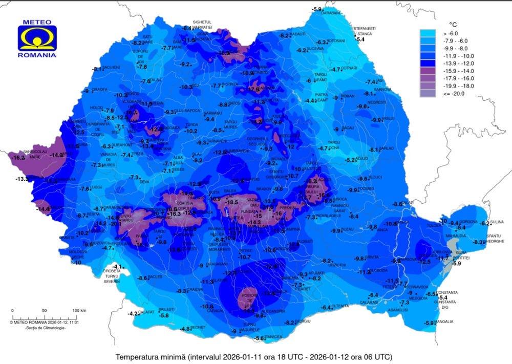 minime temperaturi prognoza anm