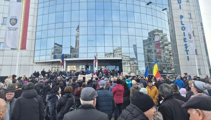 protest aur ploiești george simion